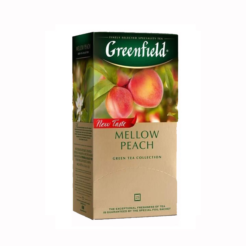 GREENFIELD Vihreä tee persikka 25 x 1