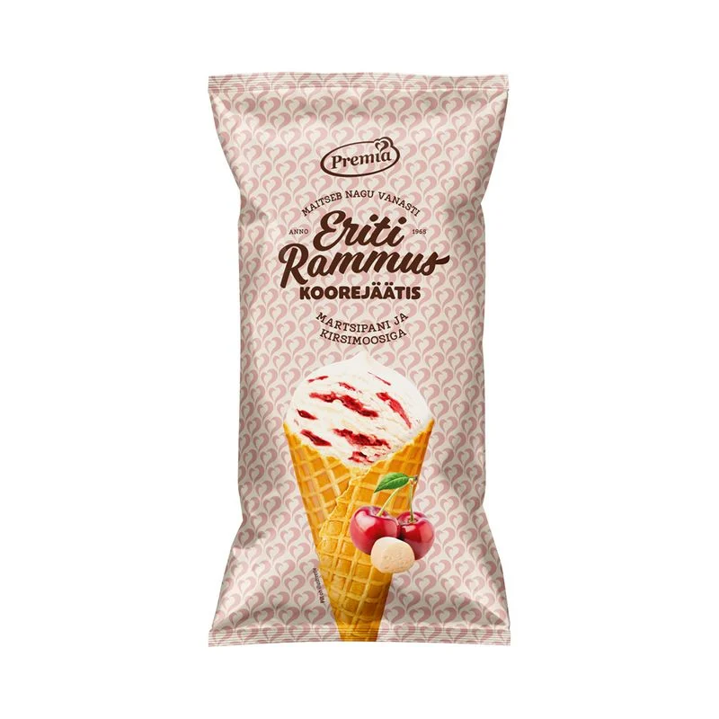 PREMIA Marsipaanikermajäätelöä kirsikkahillolla 110 g