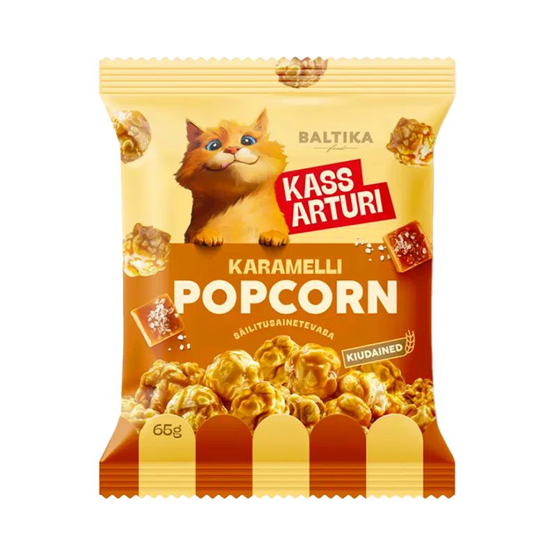 BALTIKA Kissa Arturi karamelli popcorn 65 g